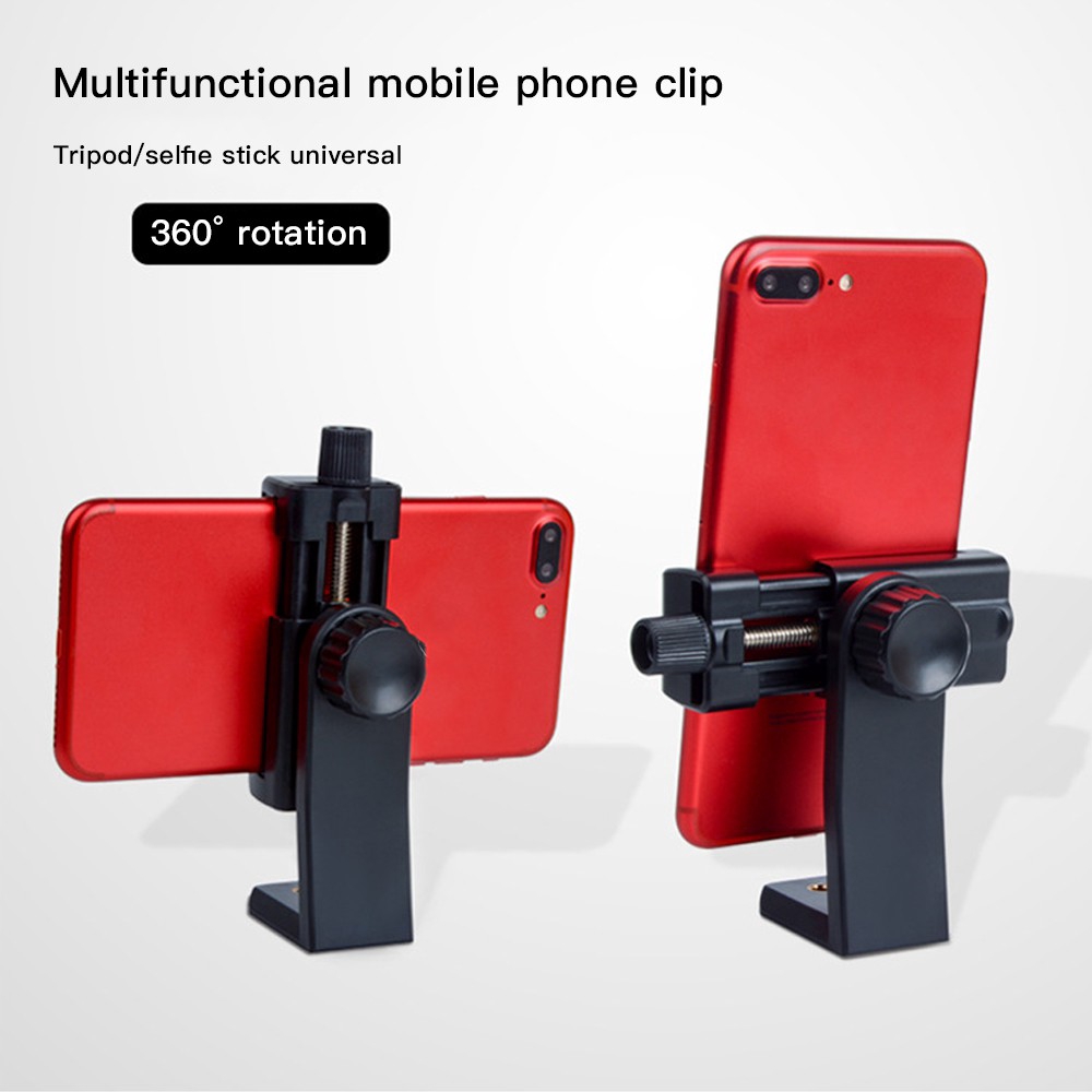 Kẹp Giữ Điện Thoại Gắn Chân Tripod Xoay 360 Độ Tiện Dụng