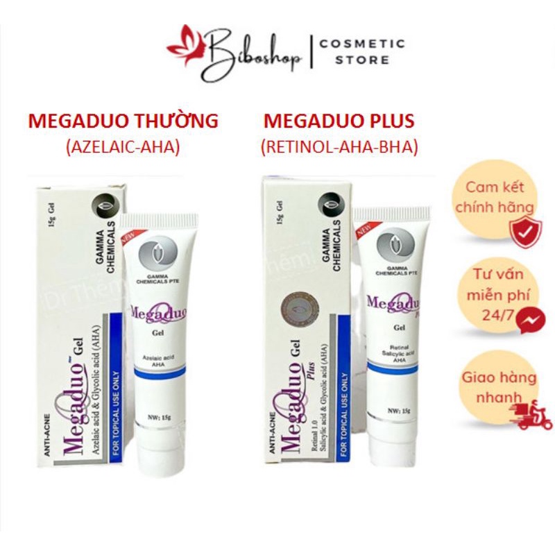 Megaduo Plus Gel 15gram, Gel giảm mụn ẩn, giảm thâm, dưỡng da