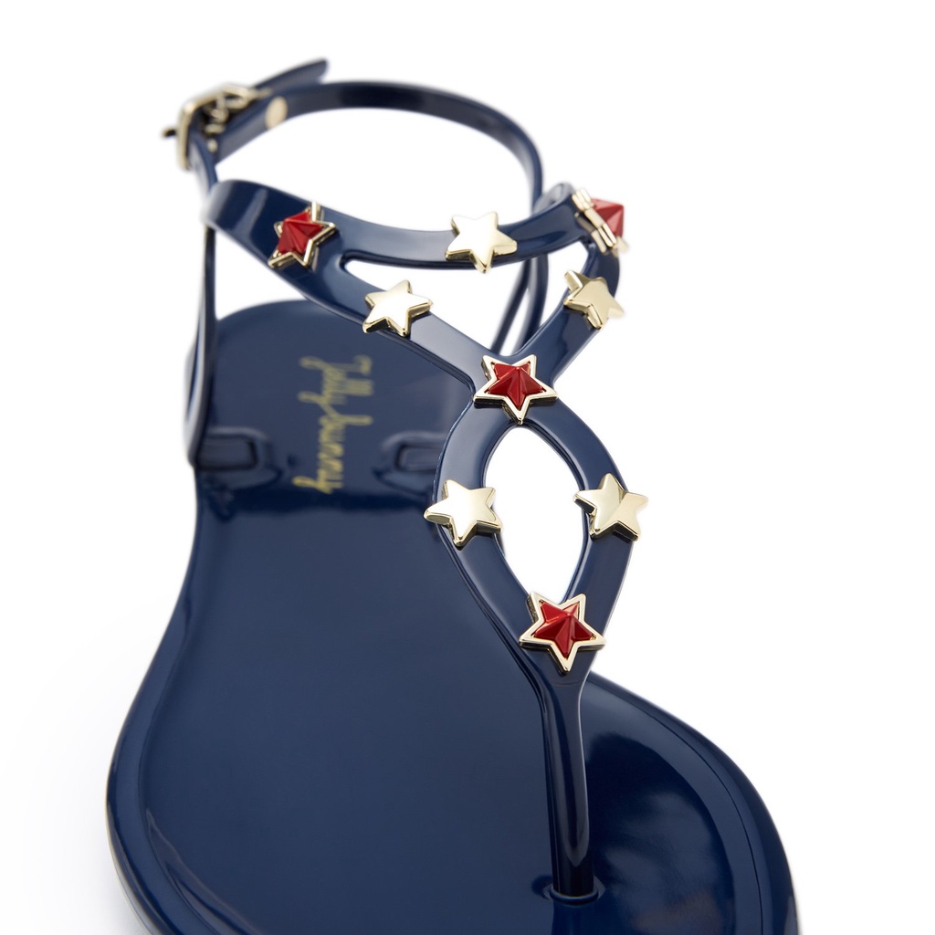 Giày xăng đan nữ Jelly Bunny TWIST FLAST STARS B21SLIL003 BLU200