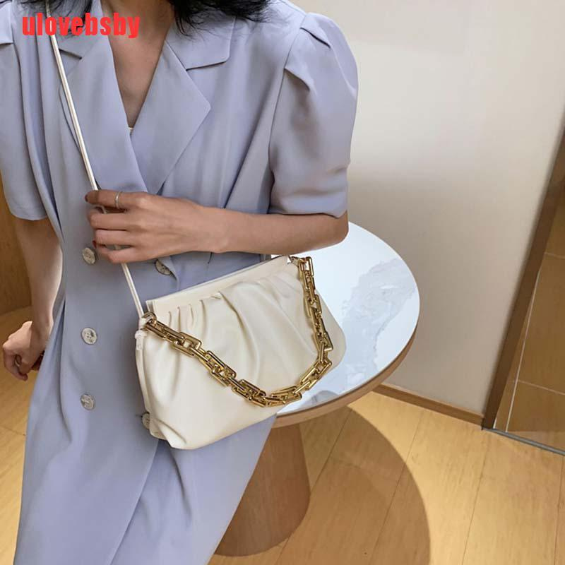 [ulovebsby]Cloud Women Bags Chain Sling Bag Shoulder Crossbody Bags Handbags Totes Bag