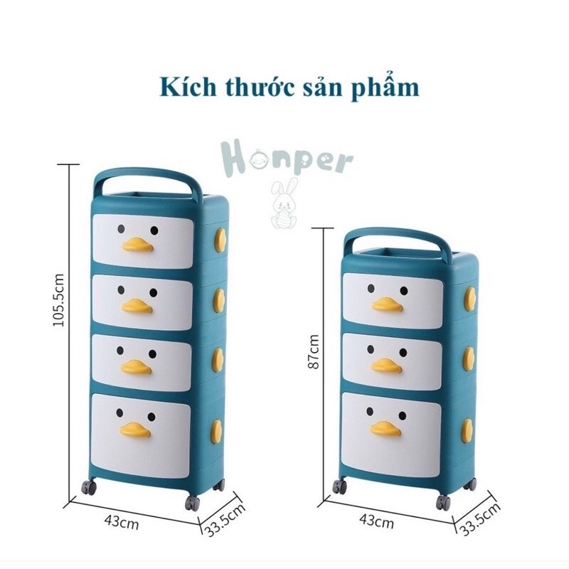 Tủ Nhựa Dựng Đồ Cao Cấp Hình Vịt Honper