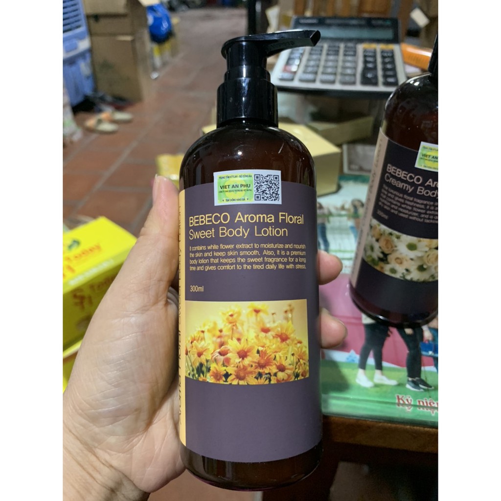 Sữa dưỡng thể hương thơm ngọt ngào BEBECO AROMA FLORAL SWEET BODY LOTION 300ml