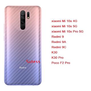 Xiaomi Mi 10X Pro 4G 5G Redmi 9 9A 9C K30 Pro Poco F2 Pro Carbon Fiber Phone Back Film Soft Protector