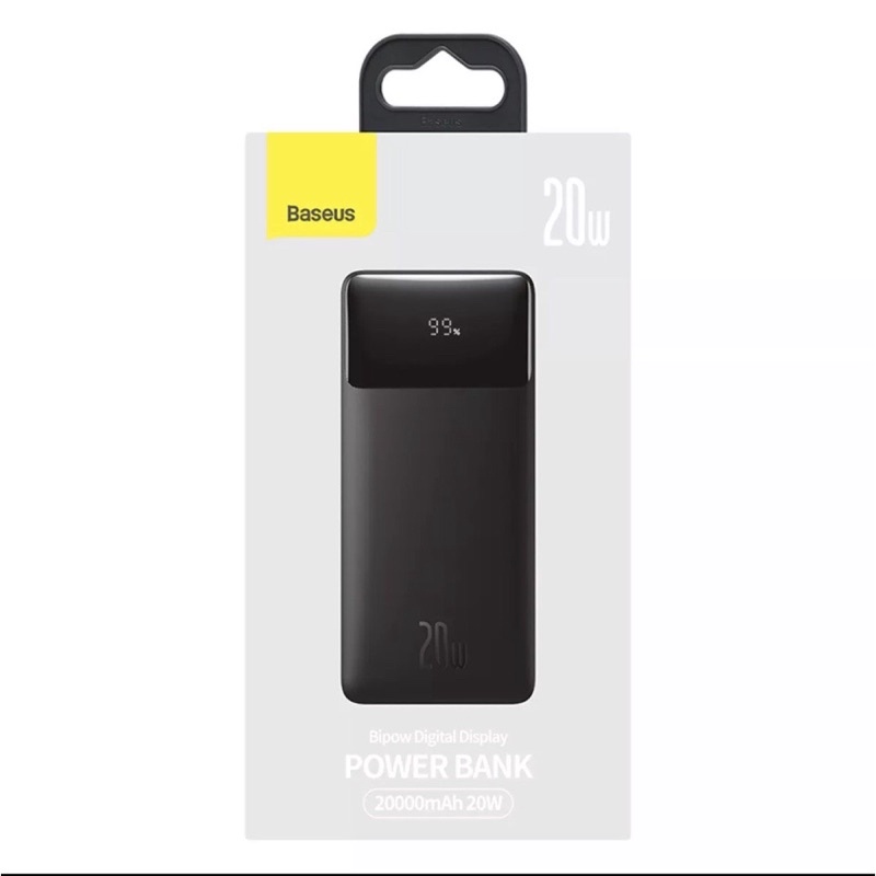 Sạc Dự Phòng siêu mỏng Rời Baseus Sạc Nhanh 20w 20000mah Cho Iphone 12.PIN DỰ PHÒNG Bipow Digital Display POWER BANK