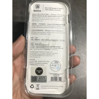 Đầu chuyển BASEUS OTG  Type C sang USB  ( Adapter Converter Type C Male to USB Female )