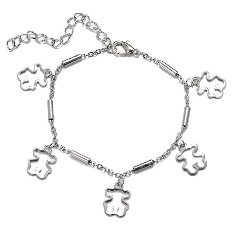 Vòng Tay Nhiều Lớp Mặt Hình Trái Tim / Gấu Dễ Thương Cho Nữ