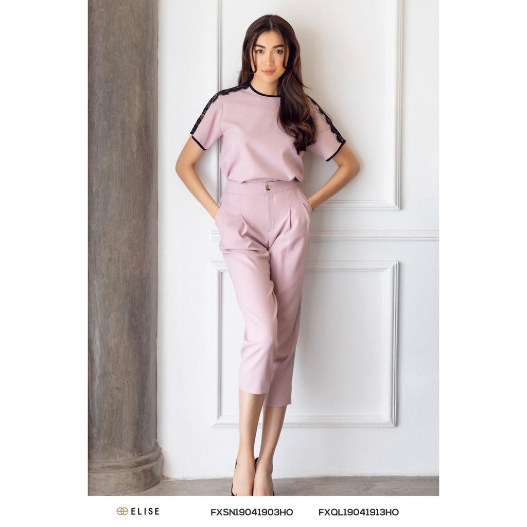 TL Quần tím xếp ly Elise