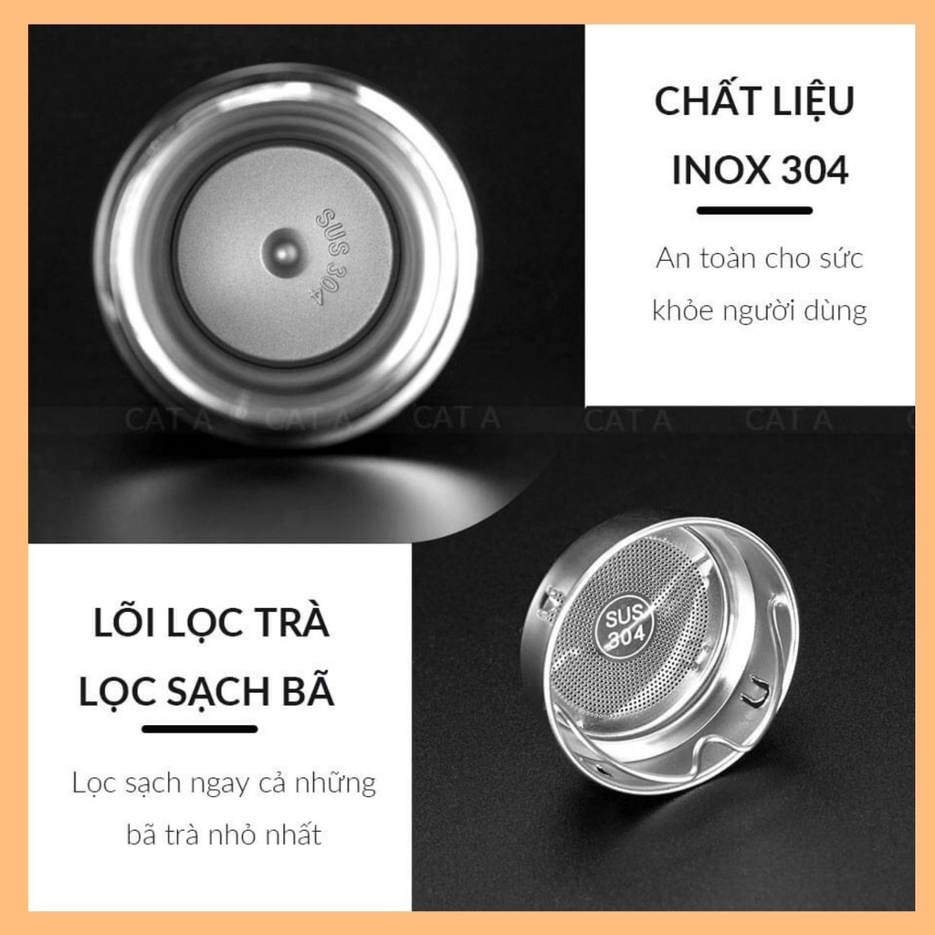 Bình giữ nhiệt led cao cấp CÁT Á 500ML CÓ ĐÈN LED HIỂN THỊ NHIỆT ĐỘ - Sang trọng, tiện lợi, giữ nhiệt 12 giờ