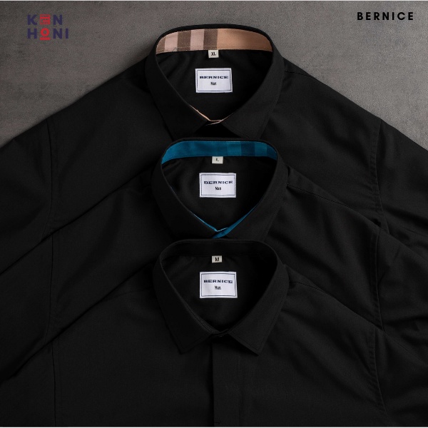 [Mã INCU50 giảm 50K đơn 250K] Áo Sơ Mi Nam Dài Tay Màu Đen Công Sở Form Hàn Không Nhăn KenHoni Bernice | BigBuy360 - bigbuy360.vn