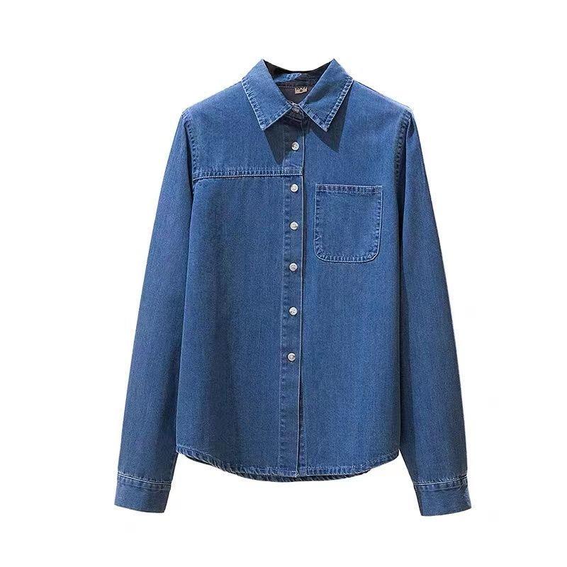 Áo Sơ Mi Denim Dáng Rộng Phong Cách Cổ Điển Thời Trang Mới Dành Cho Nữ Size s 2022