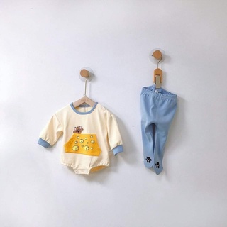 Body dài tay kèm quần kèm mũ cho bé trai bé gái