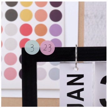Sticker dán sổ cute, hình tròn màu dễ thương trang trí-Cô 3