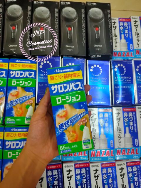 Chai lăn xoa bóp Hisamitsu Salonpas (Hàng air đủ bill)