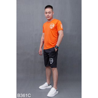 Bộ Thể Thao Nam cộc tay thun lạnh co giãn 4 chiều ép cao tần 2020 - Bộ cộc tay nam cổ tròn - B361