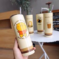Bình giữ nhiệt inox an toàn dung tích 650ml, ly giữ nhiệt chống va đập họa tiết con ong siêu hot | BigBuy360 - bigbuy360.vn