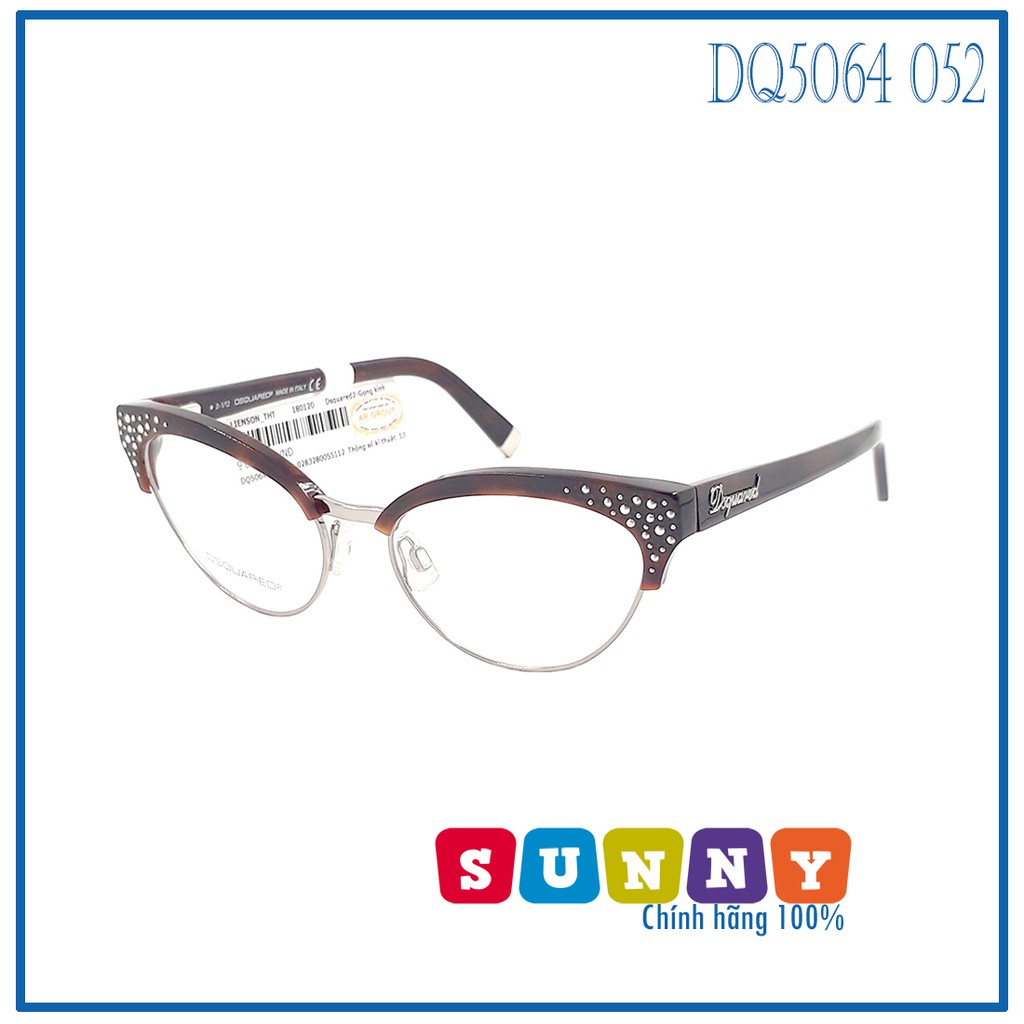 Gọng kính cận thời trang DSquared2 DQ5064 nhiều màu chính hãng, thiết kế dễ đeo bảo vệ mắt