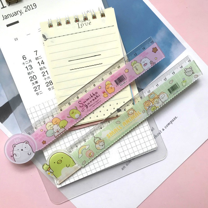 Thước kẻ học sinh 15cm thiết kế xinh xắn