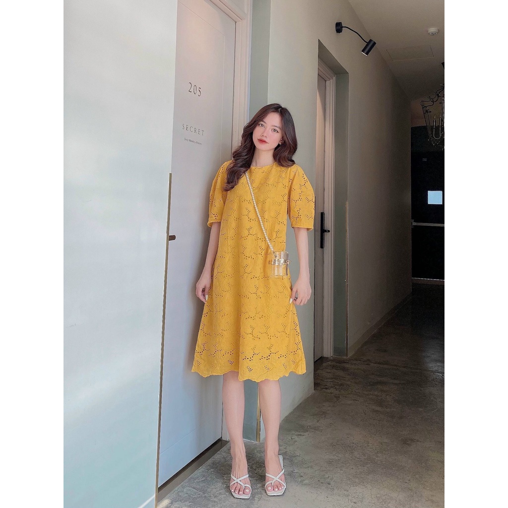 Đầm ZR Dáng Suông Thêu - Hàng xuất dư 100%