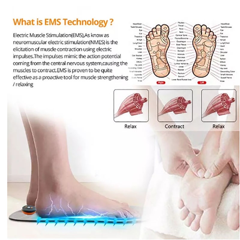 Máy Massage Chân EMS Bằng Điện EMS Cổng Sạc USB