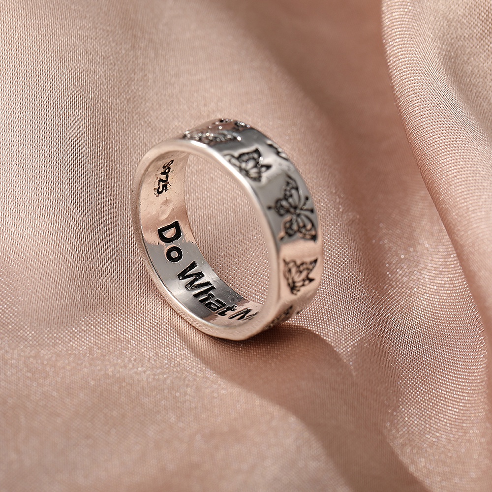 Nhẫn kim loại họa tiết hình bướm thời trang vintage cho nữ