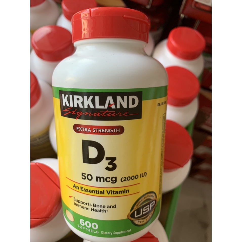 VITAMIN D3 KIRKLAND EXTRA STRENGTH D3 50MCG 600 VIÊN HÀNG MỸ