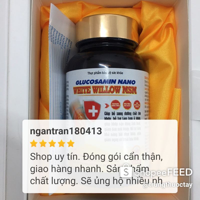 GLUCOSAMIN NANO WHITE WILLOW MSM ĐAU NHỨC XƯƠNG KHỚP VIÊM KHỚP