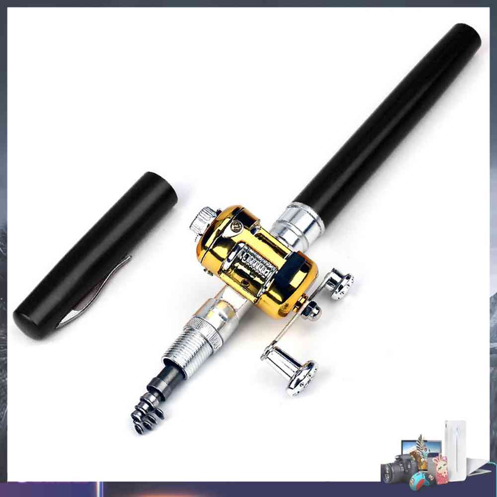 Cần Câu Cá Mini Hình Cây Bút Bằng Nhôm Gấp Gọn Bỏ Túi