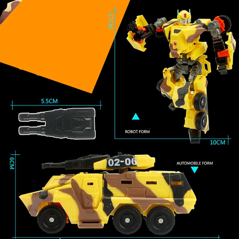 Mô hình xe tăng bọc thép biến hình robot - Lắp ráp o tô biến hình transformers