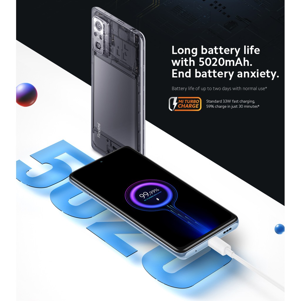 Phiên Bản Quốc Tế Điện Thoại Xiaomi Redmi Note 10 Pro 6G + 128G / 8G + 128G Snap Dragon 732G 33W Sạc Nhanh