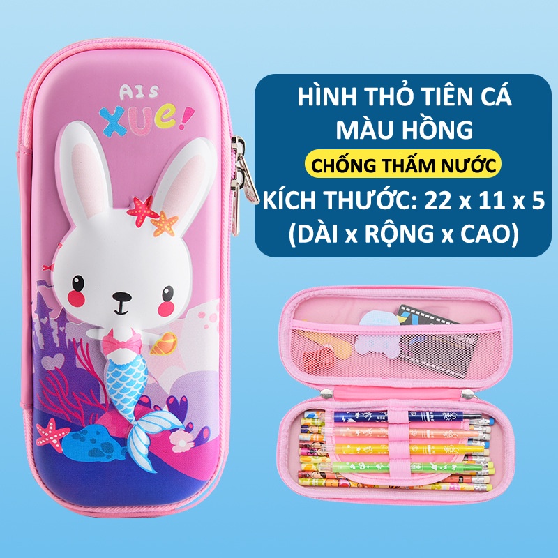 Hộp Bút Họa Tiết In Nổi 3D Sinh Động, Siêu Nhẹ, Chống Thấm Nước,dành cho bé trai và bé gái-HB00003