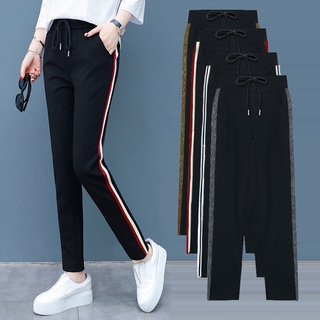 Quần thể thao nữ Quần rộng và mỏng ống thẳng Quần lót nữ LEGGINGS Quần thường ngày màu đen