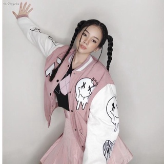 ﺴ11r59pyzksÁo Khoác Form Rộng  Nhung Tăm Jacket Varsity FF Pink V2 Gonz