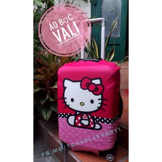 Áo bọc, áo trùm vali Hello Kitty (hàng có sẵn)