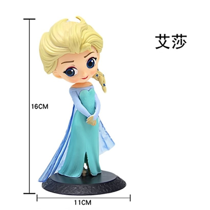 Công Chúa Nhựa Bạch Tuyết Elsa Anna Belle Lọ Lem Alice Nàng Tiên Cá trang trí bánh