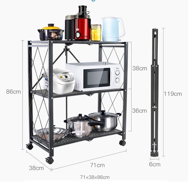 Kệ bếp 3 tầng gấp gọn