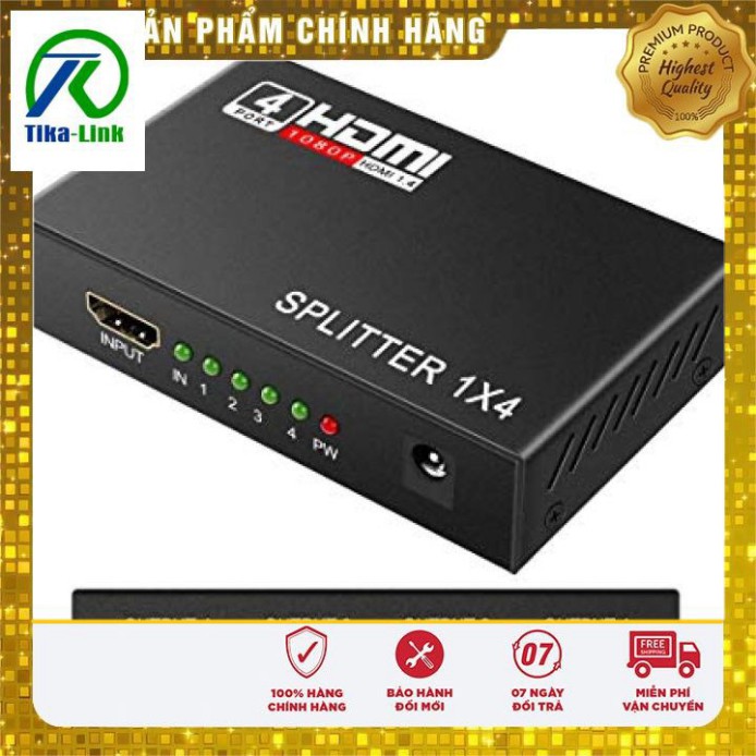 Bộ chia HDMI (Xả Kho) Bộ chia HDMI 1 ra 4 – HDMI Splitter 1x4 Full HD 1080 Gía Sỉ=Gía Lẻ