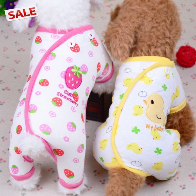 Bộ đồ ngủ cotton in hình dễ thương cho thú cưng