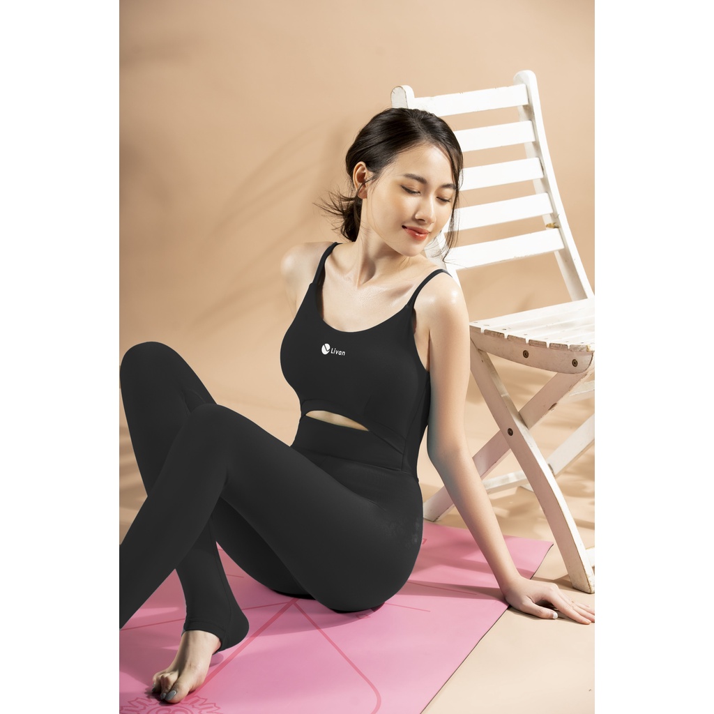 Đồ Tập Yoga Nữ Liền Thân Winnie Livan Sport Tặng Kèm Đệm Mút Ngực Cao Cấp