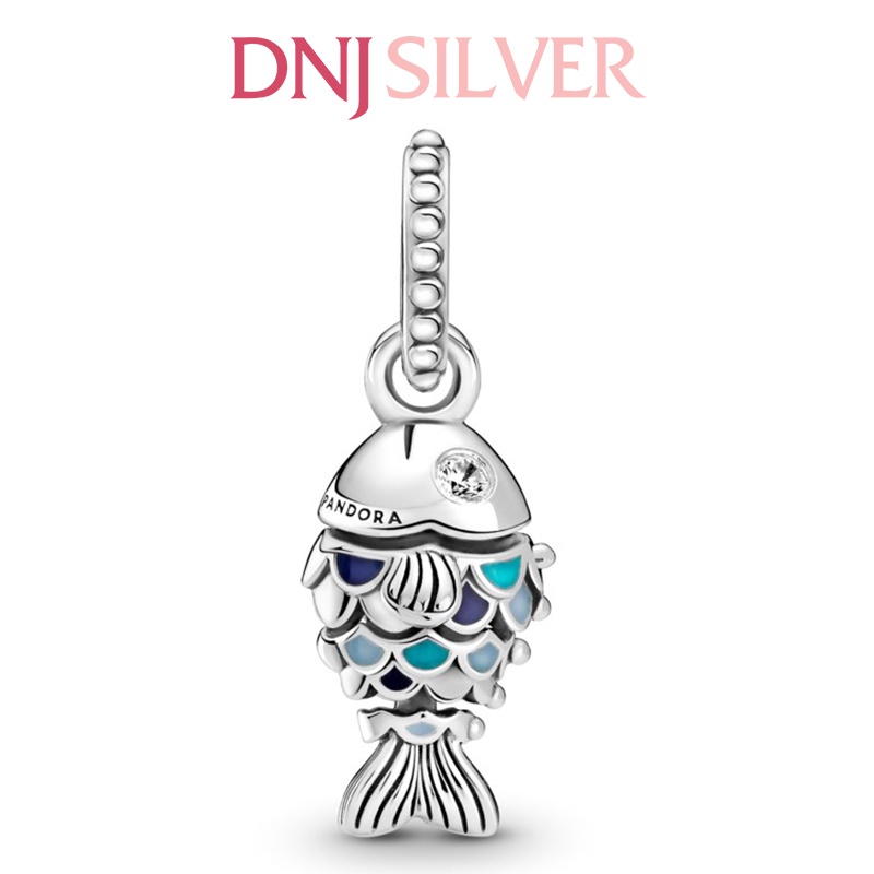 Charm bạc 925 cao cấp, hàng chuẩn bạc - Charm Blue Scaled Fish thích hợp để mix vòng tay charm - DN086