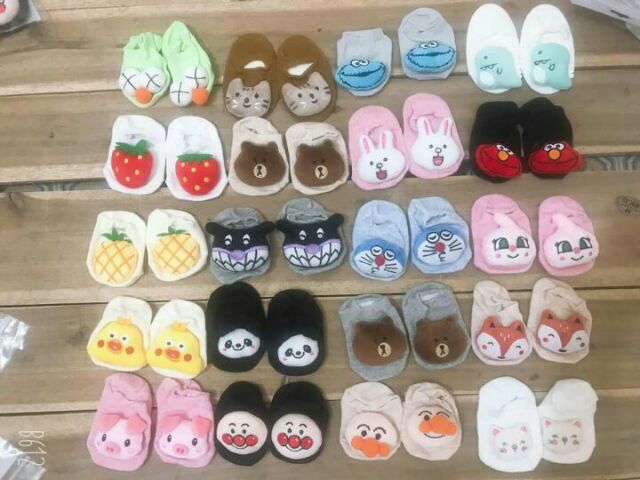 Tất cổ ngắn hình thú 3D cho bé trai và gái