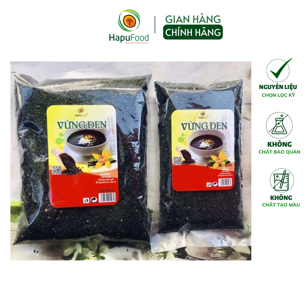 Vừng đen quê HAPUFOOD 500Gram/túi, hạt thơm, dinh dưỡng