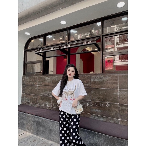 Set bộ áo phông quần bi ống rộng