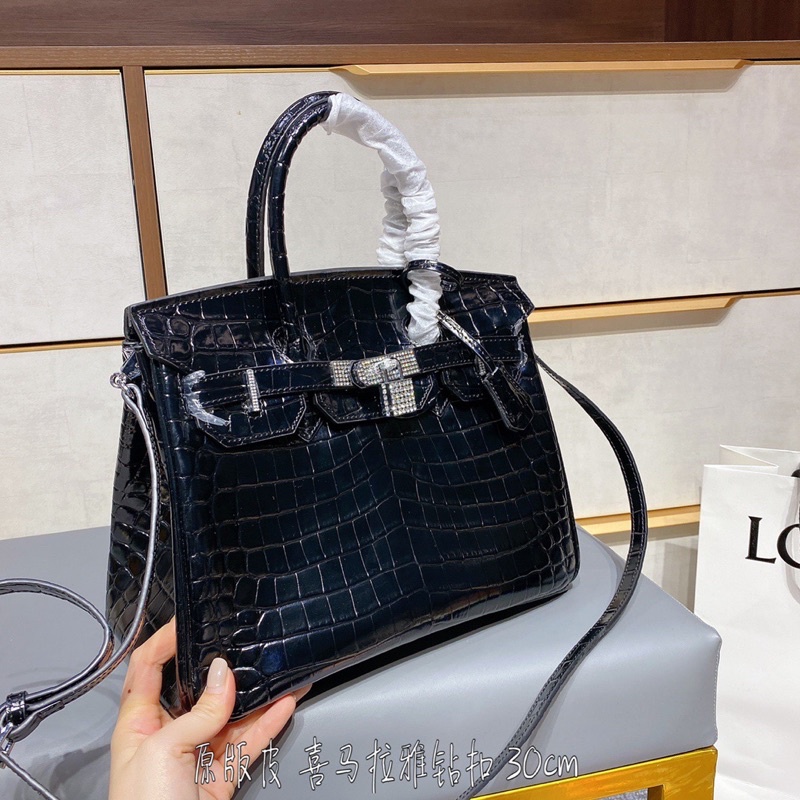 Túi xách nữ  HM Birkin size 30 da thật vân sấu cao cấp