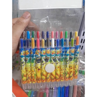 Bút sáp vặn 24 màu Rolling Crayon có nút vặn