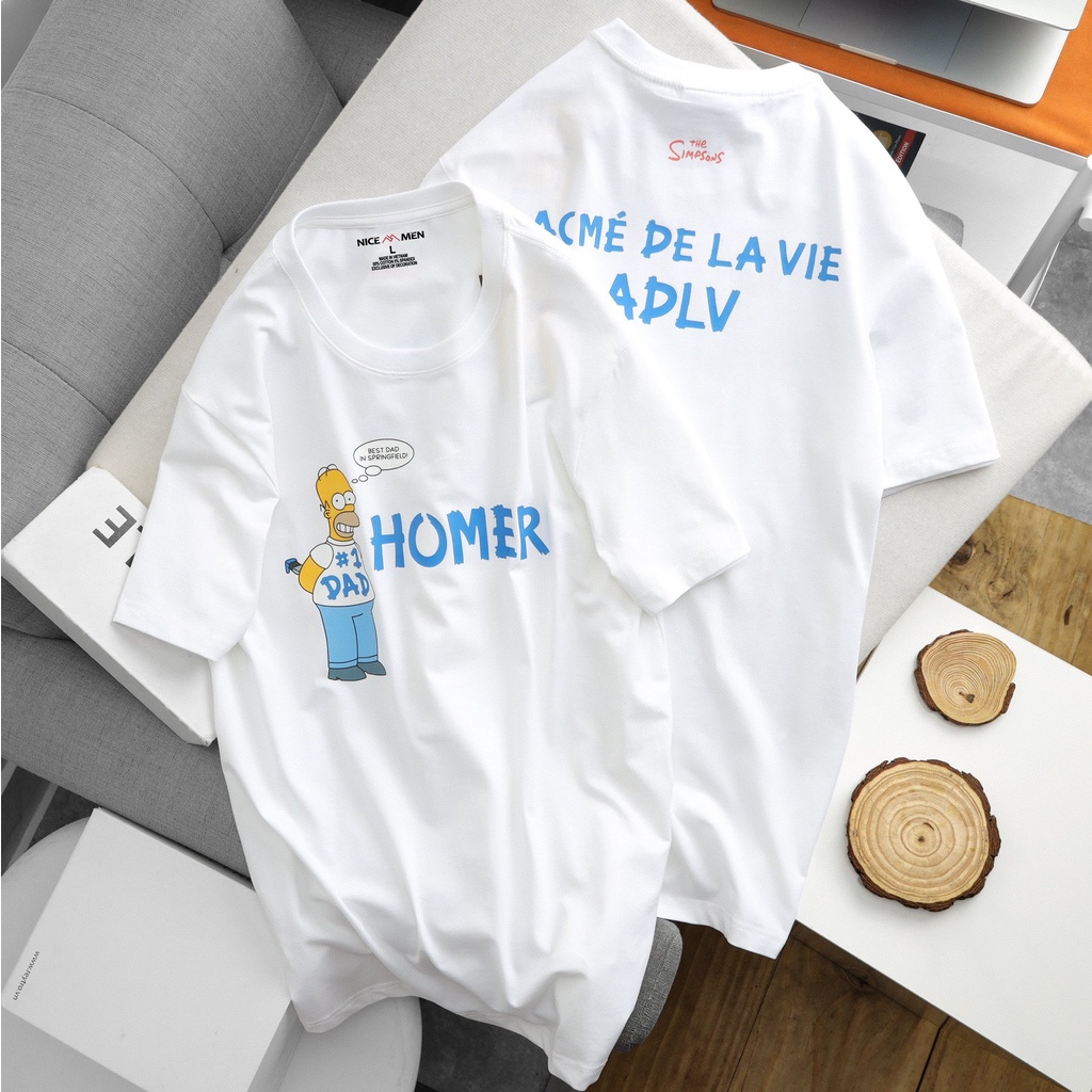 Áo Thun Unisex Nam Nữ Local Brand NICEMEN in The Simpon Form Rộng Oversize 50 - 90Kg