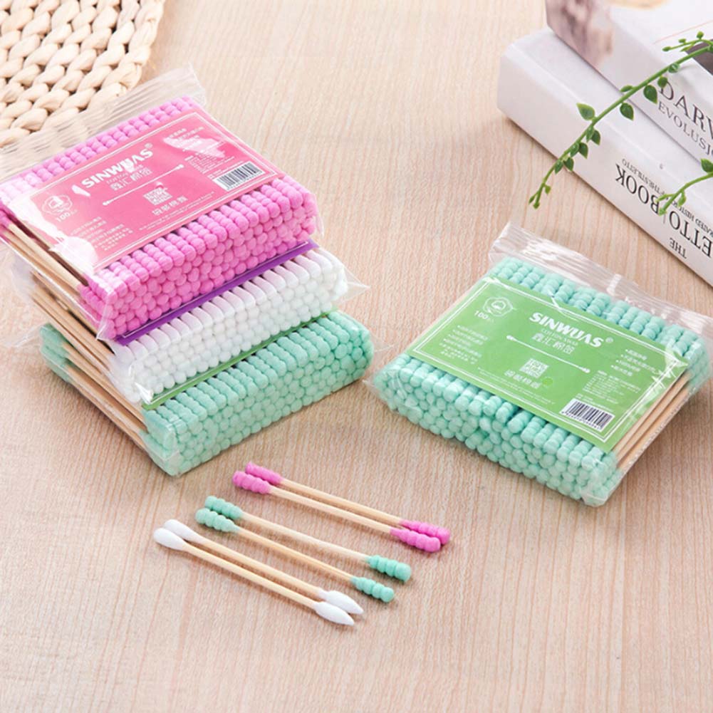 Tăm bông hai đầu bằng gỗ tiện dụng