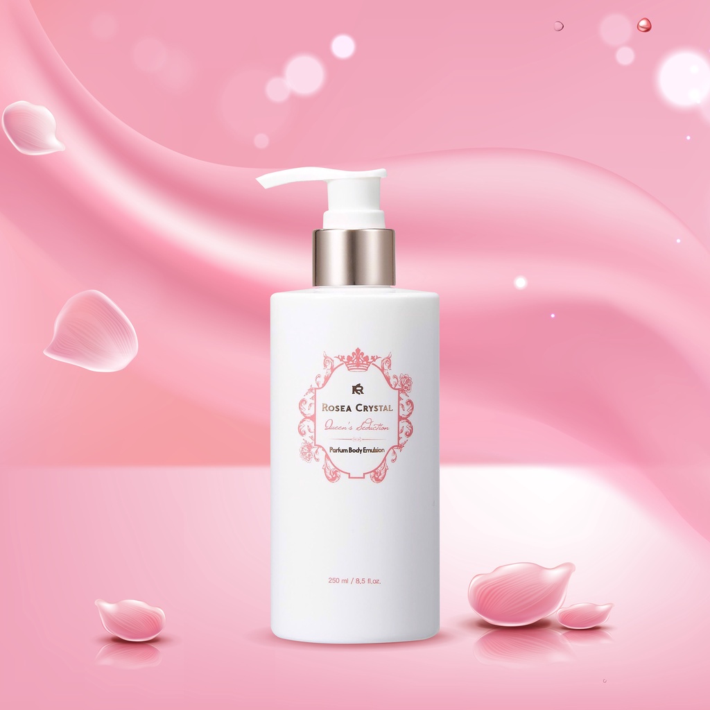 Sữa dưỡng thể dưỡng trắng Rosea Crystal Queen's Seduction Parfum Body Emulsion 250ml