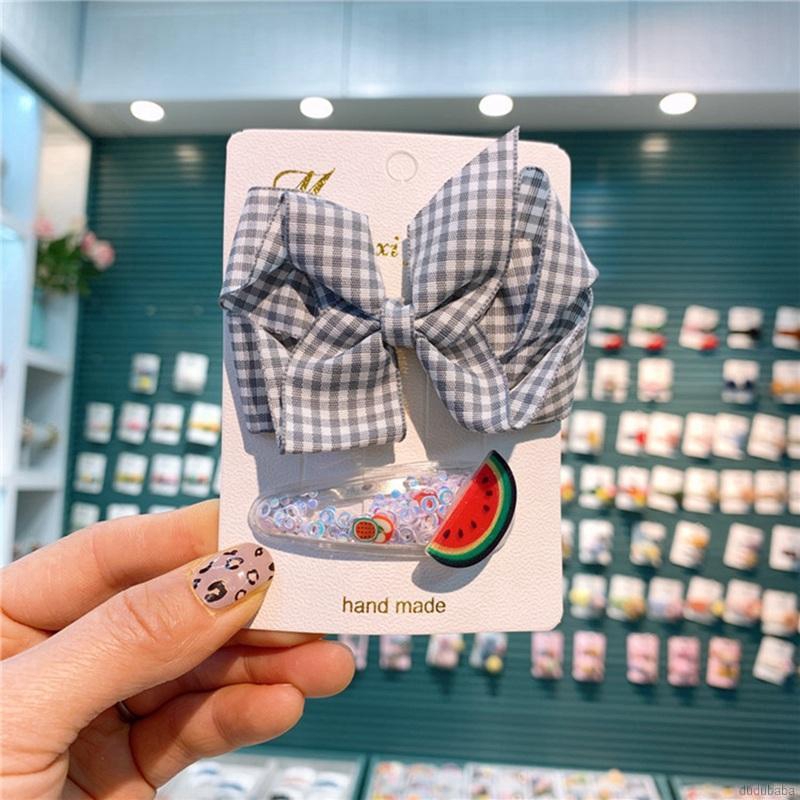 Kẹp Tóc Hình Trái Cây Đính Kim Tuyến Lấp Lánh