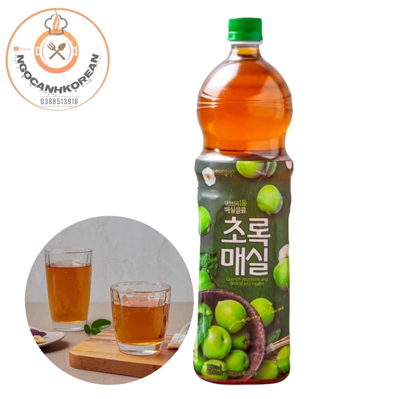 &lt;HOT&gt; Nước mận xanh/ Nước mơ cô đặc WoongJin Hàn Quốc 1,5L