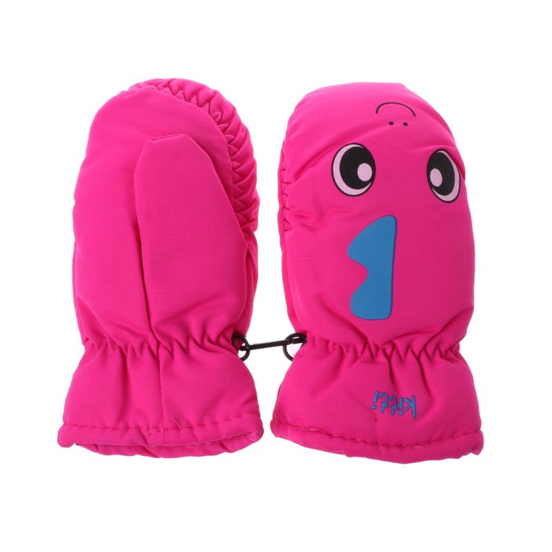 Găng Tay Trượt Tuyết Mùa Đông Đệm Cotton Giữ Nhiệt Chống Nước Dễ Thương Cho Trẻ Em